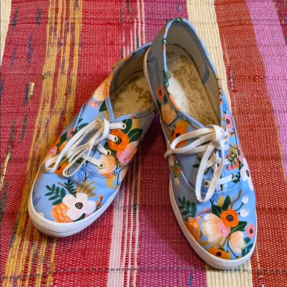 Keds Shoes - Keds x Rifle Paper Co Champion Lively Floral Blue